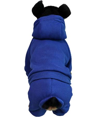 Lifewheel Dog Jacket & Sweater - Warm Winter Coat for Small Dogs & Cats | Hooded Blue Pet Costume (Size M) - Buy Online on GoSupps.com