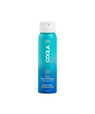 COOLA Organic Sunscreen SPF 50 Sunblock Spray Bundle - Guava Mango Travel Size & Fragrance Free Dermatologist Tested Vegan 2 Fl Oz Each (2-Pack) - Buy Online on GoSupps.com