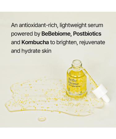 BeBebiome Anti-Aging Serum - Brightening & Hydrating Face Serum with Kombucha & Black Ginseng | Pregnancy Safe (30ml - Buy Online on GoSupps.com