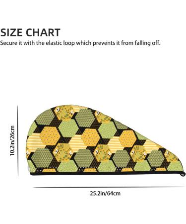 Bee Honey Hair Towel Wrap - Quick Drying Towel Turban for Effortless Hair Drying - Buy Online on GoSupps.com