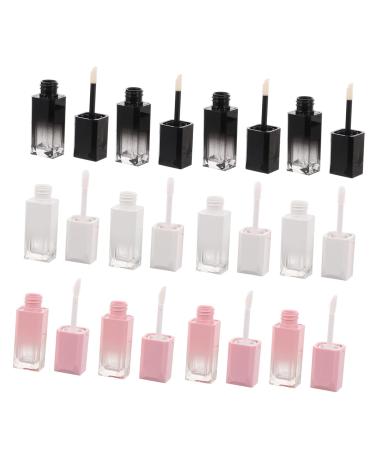minkissy 12pcs Gradient Color Lip Gloss Tubes Cute Reusable Lip Oil Bottles For Travel For Lip Gloss Cosmetics Compact Space Saving For Filling Creative Makeup