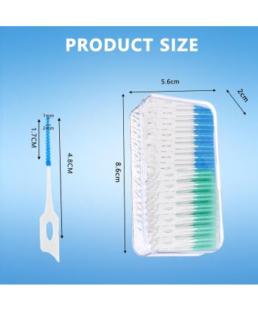 200-Piece Silicone Interdental Brushes - Dental Floss Sticks for Effective Tooth Cleaning & Gaps - Mhduyeg Green & Blue Brush Set - Buy Online on GoSupps.com