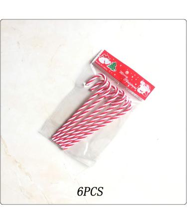Christmas Small Cane Acrylic Red and White Cane Santa's Plastic Candy Cane 1 Pack of 6 Red White Green - Buy Online on GoSupps.com