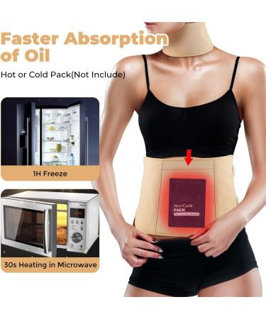 Castor Oil Packs for Liver Detox Reusable Castor Oil Pack Wrap with Neck Strap Less Mess Set Adjustable Anti Oil Leak Organic Castor Oil Packs for Waist and Thyroid Neck - Buy Online on GoSupps.com