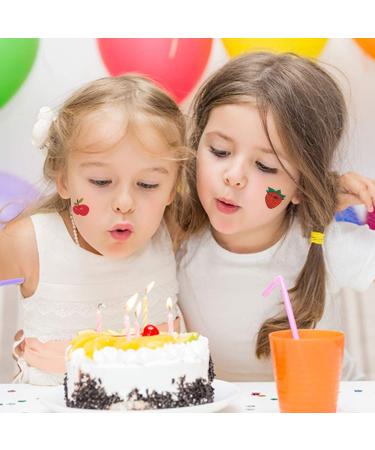 Glitter Cartoon Fruits Temporary Tattoo Stickers for Kids - Birthday Party Favor Supplies - Buy Online on GoSupps.com
