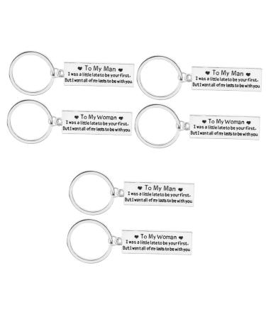 Besportble 2-part set keychain for keychain gifts for couples couples gifts Valentine's day couple keychain gift for couples couples silverx3stk mediumx3pcs