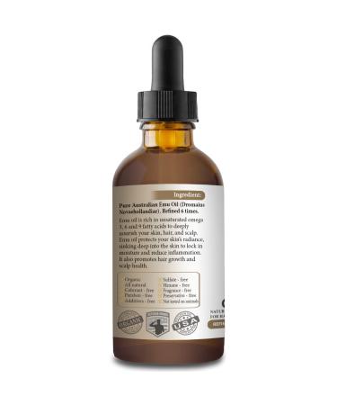 100% Pure Australian Emu Oil - Organic, Chemical-Free, Skin Soothing and Hair Nourishing Natural Moisturizer - 4oz - Buy Online on GoSupps.com