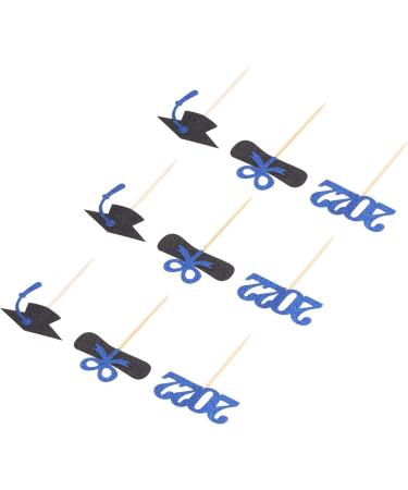 3 Pack Graduation Cupcake Insert 2022 Book Roll Doctor Hat Shape Black Blue Graduation Cake Insert Graduation Cupcake Topper for Graduation Party - Buy Online on GoSupps.com