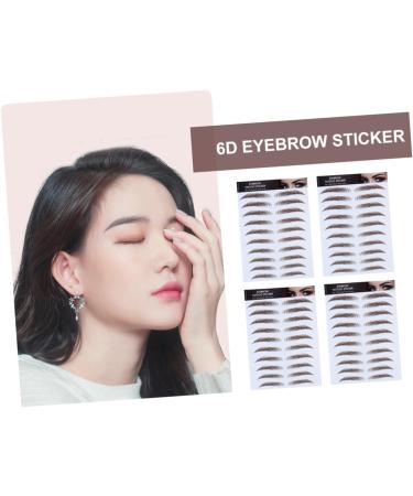 CRILSTYLEO 4pcs Eyebrow Stickers Eyebrow Tool Eyebrow Transfer Stickers False Eyebrows Cosmetics Artificial Eyebrow Imitation Eyebrow 6d Hair-like Eyebrows Stickers Eyebrow Stencils - Buy Online on GoSupps.com