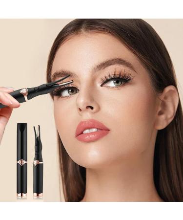 Heated Eyelash Curler - 2-in-1 Electric Eyelash Curler Electric USB Eyelash Curler with 3 Temperature Modes 24 Hours Long Lasting Eyelash Brush for Real and False Eyelashes - Buy Online on GoSupps.com