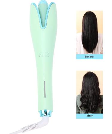 Auto Hair Curler Iron Negative Automatic Curling Iron with Long Barrel for Waves and Curls Anti Scald Anti Tangle Rotating Curling Wand for Hair Styling Green - Buy Online on GoSupps.com