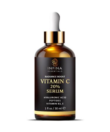 Vitamin C Serum with Hyaluronic Acid - Anti-Aging Face Serum for Dark Spots & Fine Lines - 1 fl oz - Buy Online on GoSupps.com