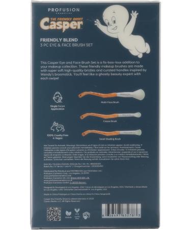 Profusion Cosmetics Casper The Friendly Ghost 3 Piece Eye and Face Brush Set for Flawless Makeup Achieve Adorable Look with the Essentials Elegance Brush Set - Buy Online on GoSupps.com