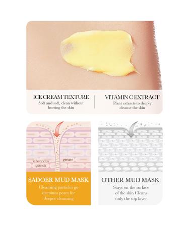 BIOAQUA Vitamin C Mud Facial Mask - Sweet Orange Moisturizing Oil Control & Pore Cleansing - 10pcs | Refresh Your Skin - Buy Online on GoSupps.com