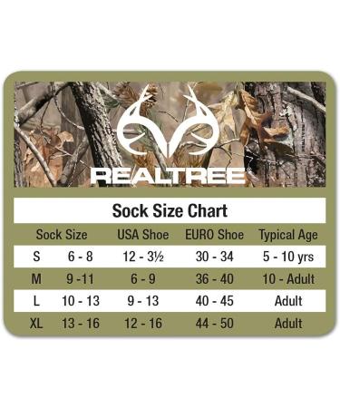 RealTree Kids Insect Shield Crew Socks 2 Pack - White/Olive - Size Medium - Buy Online on GoSupps.com