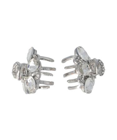 Solida Selection Rhinestone Hair Clips - Silver 2 Pieces | International Shipping Available - Buy Online on GoSupps.com