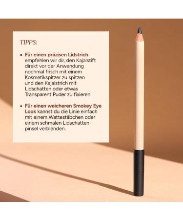 JUNGL CK Kajal noir - Souligne vos yeux - Crayon kh l avec un l ger effet d'entretien - Soluble dans l'eau pour ne pas irriter inutilement la zone sensible des yeux - Sans silicone micro-plastique et - Buy Online on GoSupps.com