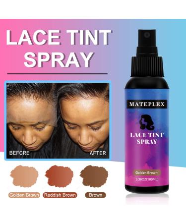Lace Melting Tint Spray for Wigs Concealer for Hair Wigs Natural Finishing Edge Control for Women Toupees& Hairpieces(Golden Brown) - Buy Online on GoSupps.com