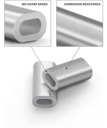 BLUEWING Fishing Crimps 100 Pieces Aluminum Oval Crimping Sleeves - Size 14 (1.5*15mm) for Secure Fishing Line Connections - Buy Online on GoSupps.com