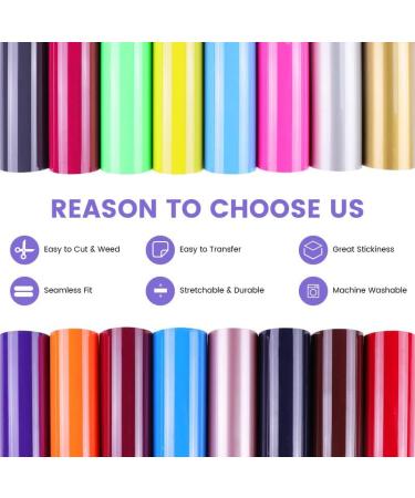 VAST WANT Silver HTV Vinyl Roll 12x30ft - Heat Transfer Vinyl for Cricut & Cutting Machines - Easy Weed & Transfer for Shirts - Buy Online on GoSupps.com