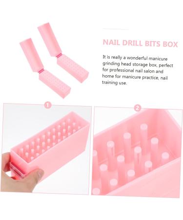 Ipetboom Box Grinding Head Storage Box Salon Tool Green Hat Fascinator Manicure and Pedicure Kit Soccer Pinata Manicure Tools Professional Nail Art Tool Nail Bit Hole Drill Pink Pp Simple - Buy Online on GoSupps.com
