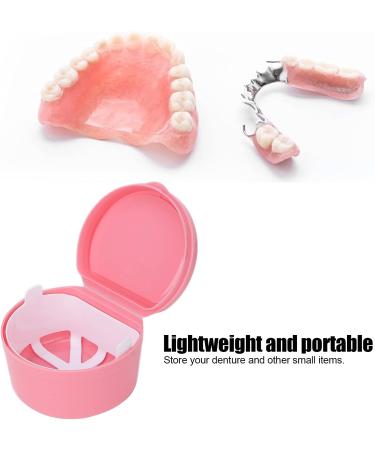 Buy 2Pcs Pink Denture Holder Case - Portable Partial Mouth Guard Container & Orthodontic Storage Box - Buy Online on GoSupps.com
