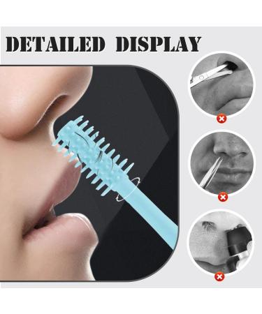 2 in 1 Portable Nose Hair Trimmer for Men & Women - Mini Double Sided Manual 360 Rotating Cutter in Blue - Buy Online on GoSupps.com
