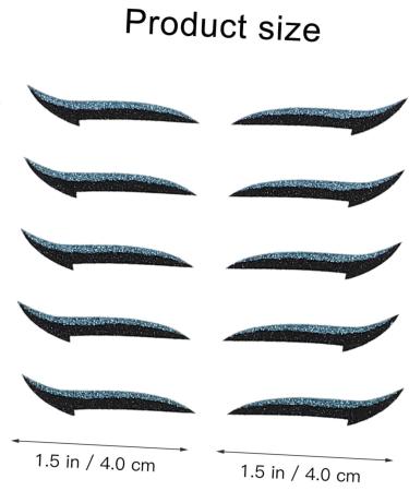 FOMIYES 80 Pairs Eyeliner Glitter Stickers Stickera Eye Shadow Stickers Eye Makeup Tools Eyes Adhesive Tape 4X0.5X0.1CMx2pcs Assorted Colorx2pcs - Buy Online on GoSupps.com