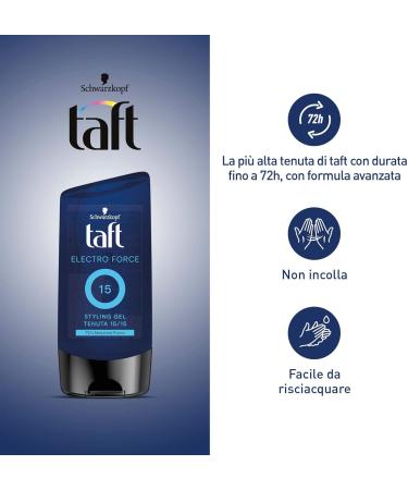 Testanera Gel Taft Electro Force - 3 x 150 ml Total: 450 ml - Buy Online on GoSupps.com