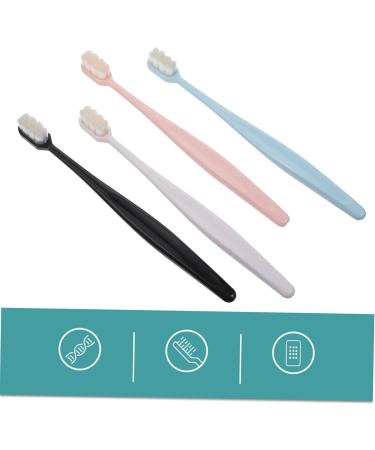 Iwowhero Portable Silk Toothbrush Set - 4 Soft Bristle Travel Toothbrushes for Sensitive Gums & Toddlers - Charcoal Absorption - Buy Online on GoSupps.com