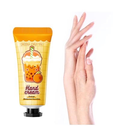 Mini Hand Creams, Hand Cream, Moisturizing Cream, Repairing Hand Cream, Hand Cream, Gift Idea, Valentine's Day Birthday Gift for Women Men (Orange)