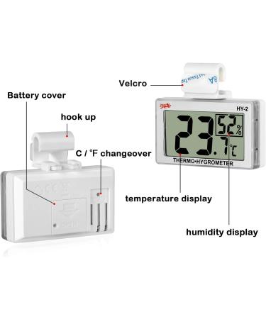LXSZRPH Reptile Hygrometer and Thermometer High LCD Display Digital Reptile Tank Hygrometer Thermometer with Hook and Loop Temperature Humidity Meter Gauge for Reptile Tanks Terrariums Vivariums (1 pack) - Buy Online on GoSupps.com