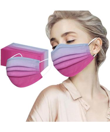 DeaamyGly 50-Pack 3-Layer Non-Woven Fabric Masks - Colorful Breathable Mouth-Nose Protection & Multifunctional Neck Gaiter for Adults - Buy Online on GoSupps.com