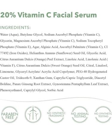 emerginC 20% Vitamin C Facial Serum - Extra Strength for Aging Skin (1 Ounce) - Buy Online on GoSupps.com