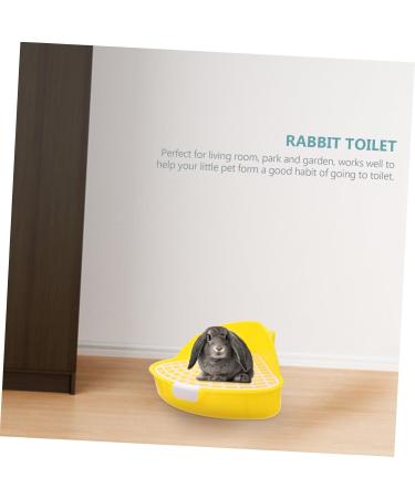 BESPORTBLE 2pcs Box Rabbit Toilet Little Pee Toilet Bins Ferret Chinchilla Rat Hamster Hedgehog Animal Plastic 25X19X10CMx2pcs Yellowx2pcs - Buy Online on GoSupps.com