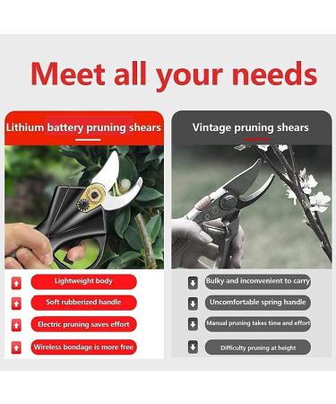 Electric Pruning Shears 36V Electric Pruning Shears Garden 30Mm Branch Cutter Electric Cordless for Hedge Trees Branches Small Gift - Buy Online on GoSupps.com