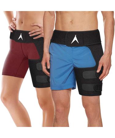 ATX Compression Wrap for Hip and Groin Support - Sciatica Pain Relief - Brace for Pulled Muscles - SI Belt for Arthritis, Men and Women - 32-44 Inch Waist (1 Pack) - Buy Online on GoSupps.com