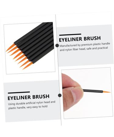 Baluue 100pcs Disposable Eyeliner Brush Practical Eyeliner Brush Curved Eyeliner Brush Facial Tool Plastic 9x6.5cm Black - Buy Online on GoSupps.com