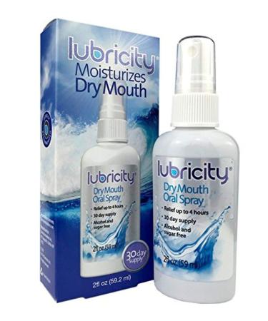 Lubricity Dry Mouth Oral Spray for Symptomatic Relief of Dry Mouth, Flavorless - 2 oz, 30 Day Supply
