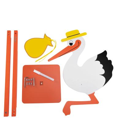 Theolino Storch Birth - Premium 150 cm Wooden Stork - Double-Sided Print - Unique Baby Gift for Birth - Perfect for Boys & Girls - Buy Online on GoSupps.com