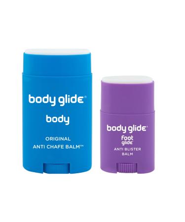 Body Glide Body & Foot Glide Gift Set | Complete Skin Protection for Sports Play & Everyday | 1.5oz Body Anti Chafing Stick & 0.8oz Foot Glide Blister Prevention Stick
