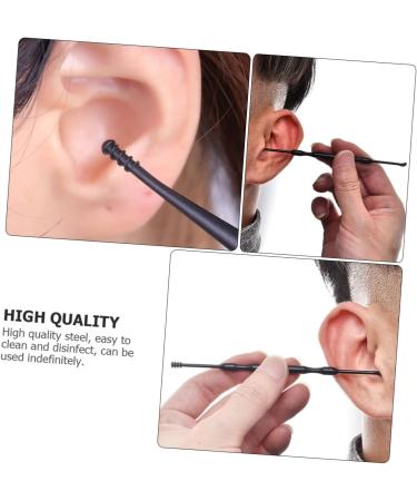 Lurrose Ear Cleaner Kit - Earwax Removal Tool with Rotating Scoop and Steel Pick for Ear Cleaning - Practical Ear Care Set - Buy Online on GoSupps.com