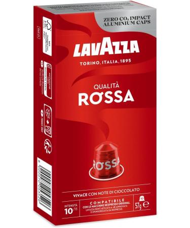 Nespresso Compatible Lavazza Qualita Rossa 10 Aluminium Coffee Capsules (4) - Buy Online on GoSupps.com