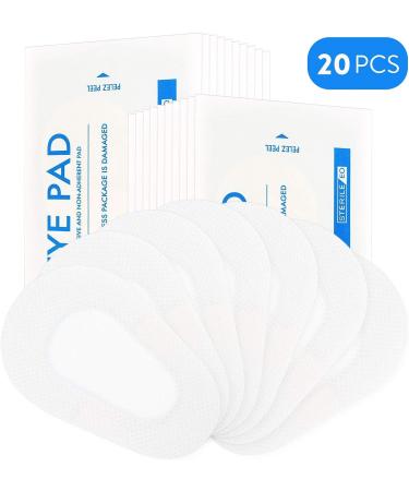 Lurrose 20pcs Nonwoven Sterile Eye Pads - Self-adhesive Eye Dressing Pads for Eye Care - Individually Wrapped - Buy Online on GoSupps.com