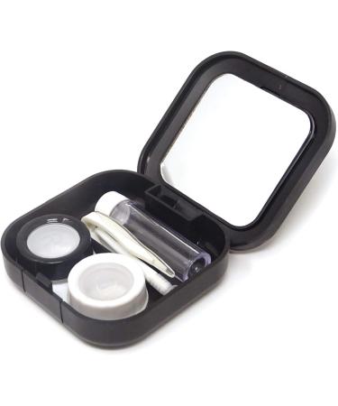 Honbay Fashion Planet Contact Lens Case Kit - Portable Square 5 Piece Set with Mirror - Ideal for Travel & Storage - Buy Online on GoSupps.com