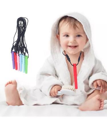 Vgeby 6-Piece Chewing Necklace Set | Cylinder Chew Necklaces Bite Rings & Sensory Chewing Chains for Kids | Food-Safe Silicone - Buy Online on GoSupps.com