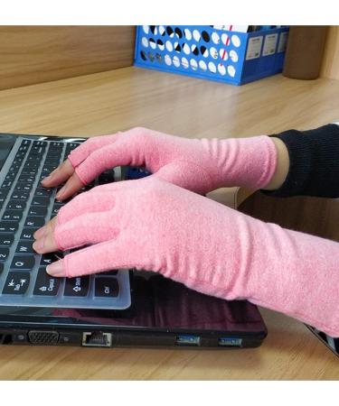 Donfri 2 Pairs Compression Arthritis Gloves - Fingerless Carpal Tunnel Pain Relief for Men & Women - Hand Support & Wrist Brace for Rheumatoid Arthritis Tendonitis Swelling - Medium Pink - Buy Online on GoSupps.com