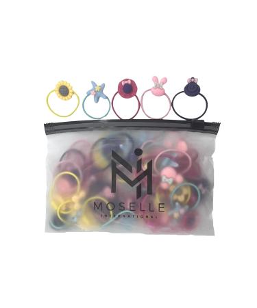 Colorful Moselle Hair Tie Set - 40 Pink & Colorful Bands for Girls | Ponytail & Styling Accessories - Buy Online on GoSupps.com