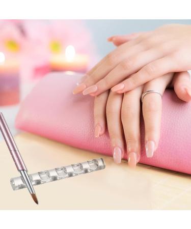 Nail Holder - 5-Grids Acrylic Brush Holder Stand - Clear Organizer Holder for Drawing Pens Manicure Nail Carving Pencils Pochy - Buy Online on GoSupps.com